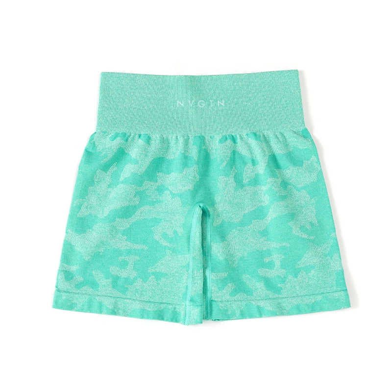 Shorts sem costura camuflado - seacheaqui